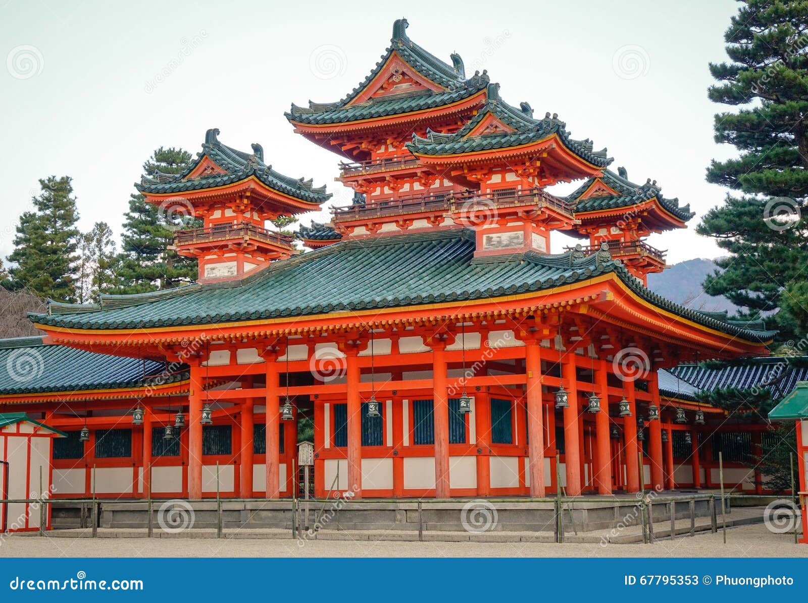 heian shrine in kyoto, japan