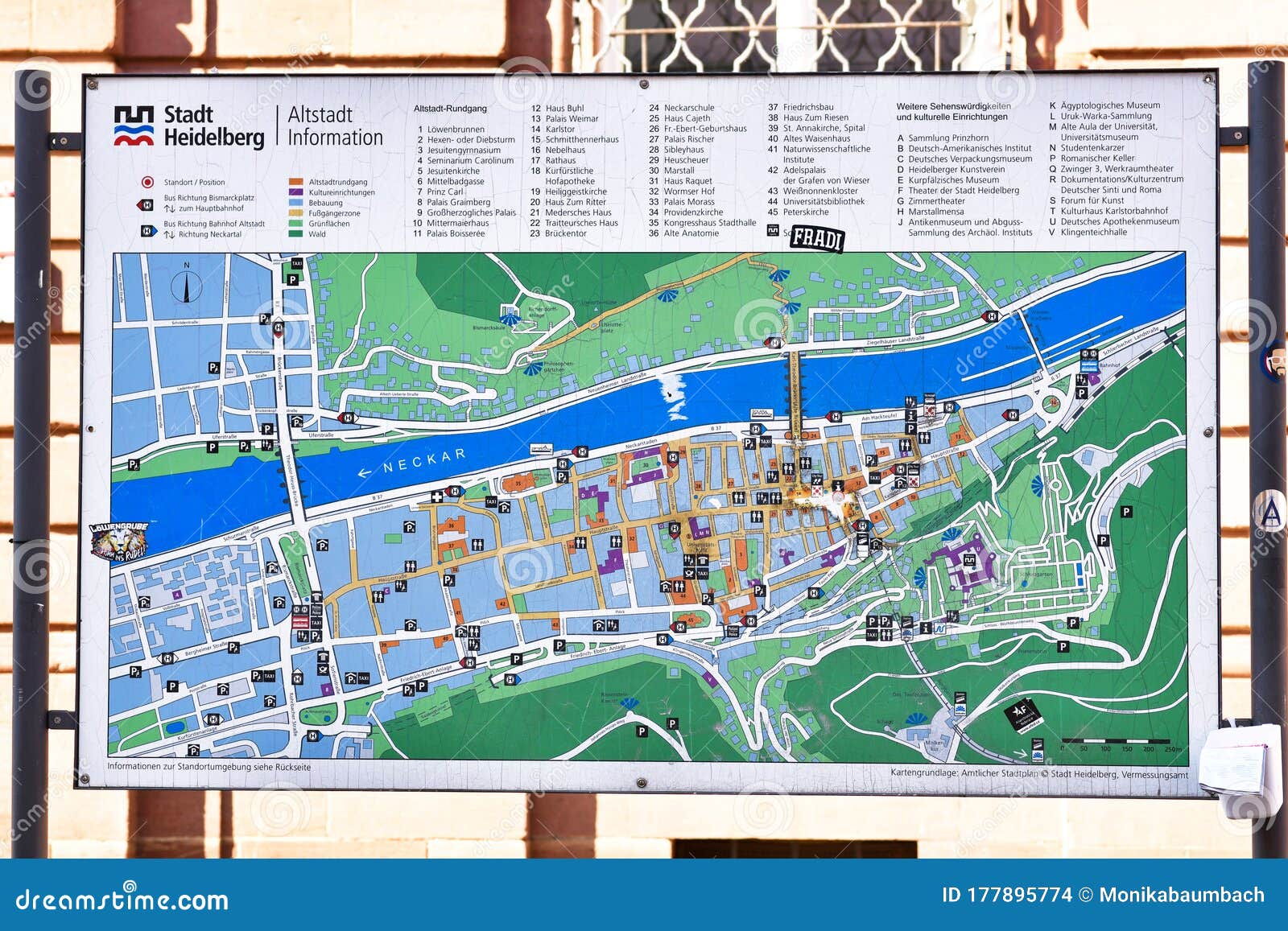 heidelberg tourist map