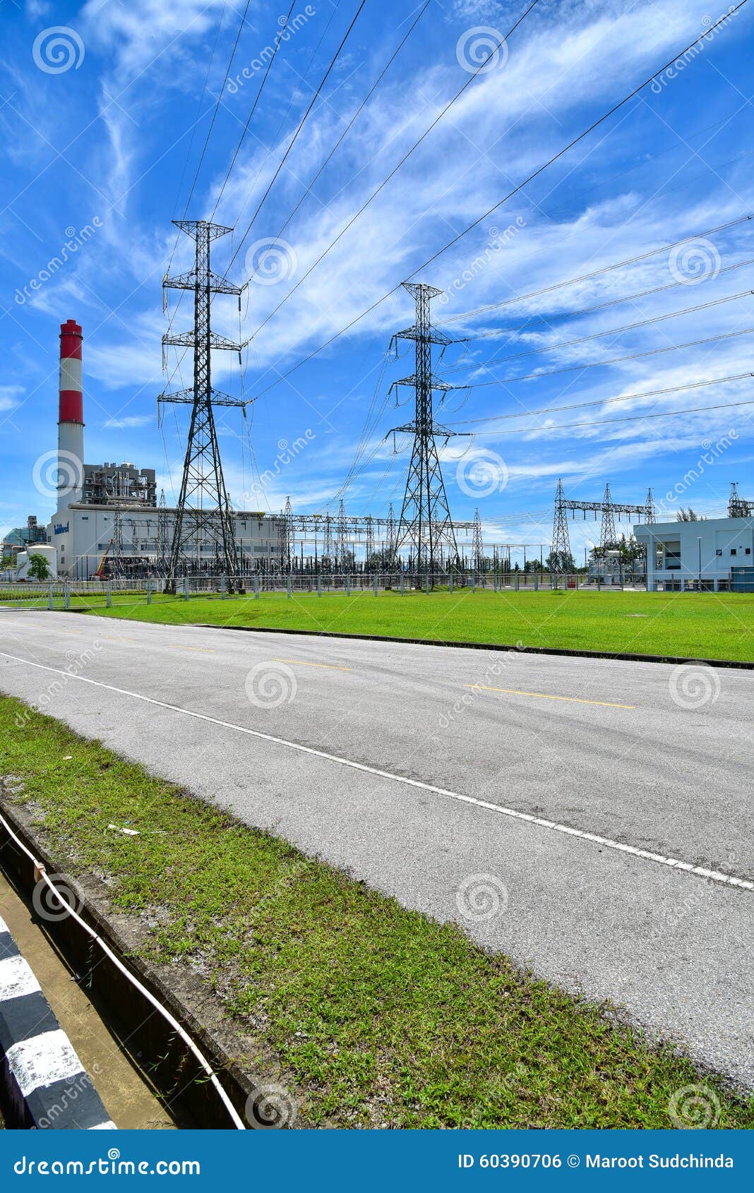 Height Voltage Electricity Pylon System Stock Photo Image of line