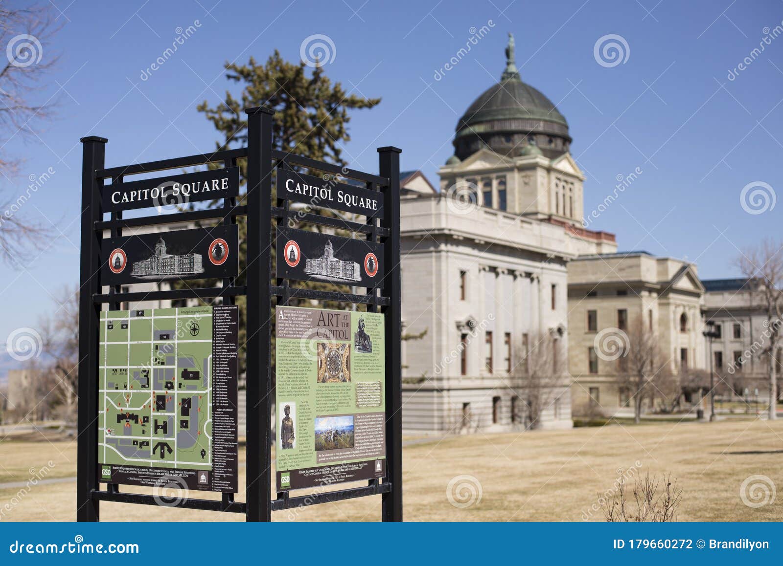 Helena, Montana April 8, 2020 State Capitol of Montana Map and