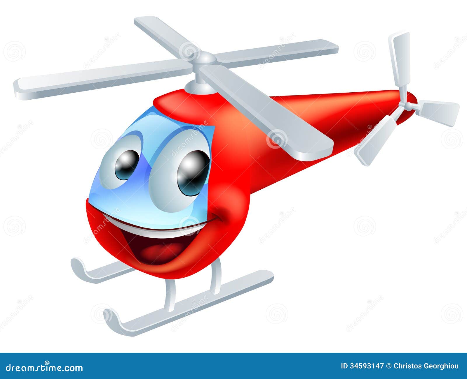 Helicopter Cartoon Character Royalty Free Stock Photography - Image