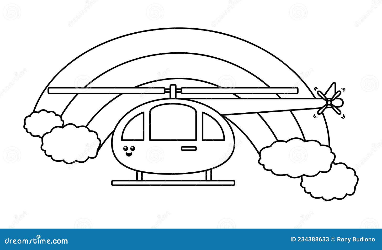 helicopter coloring sheet