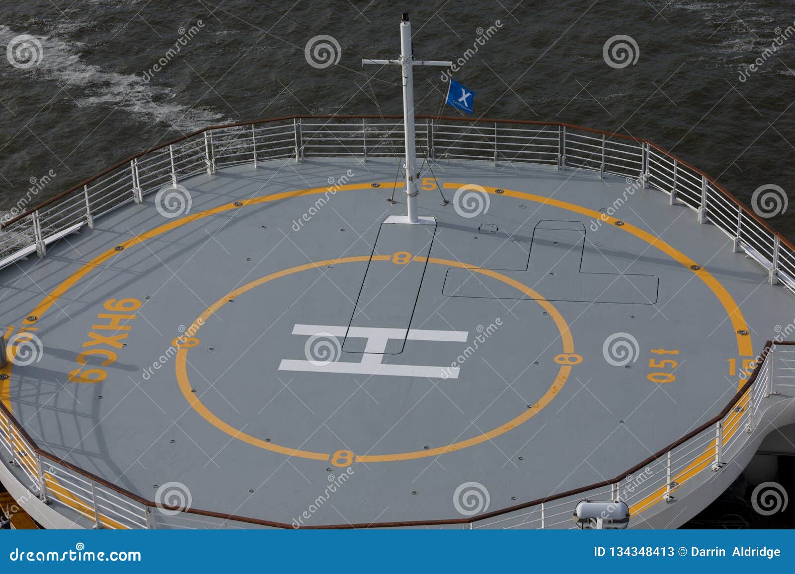 Trickle tack Marked Helicopter Landing Pad on the Celebrity Eclipse Ship Stock Image - Image of  cruise, large: 134348413