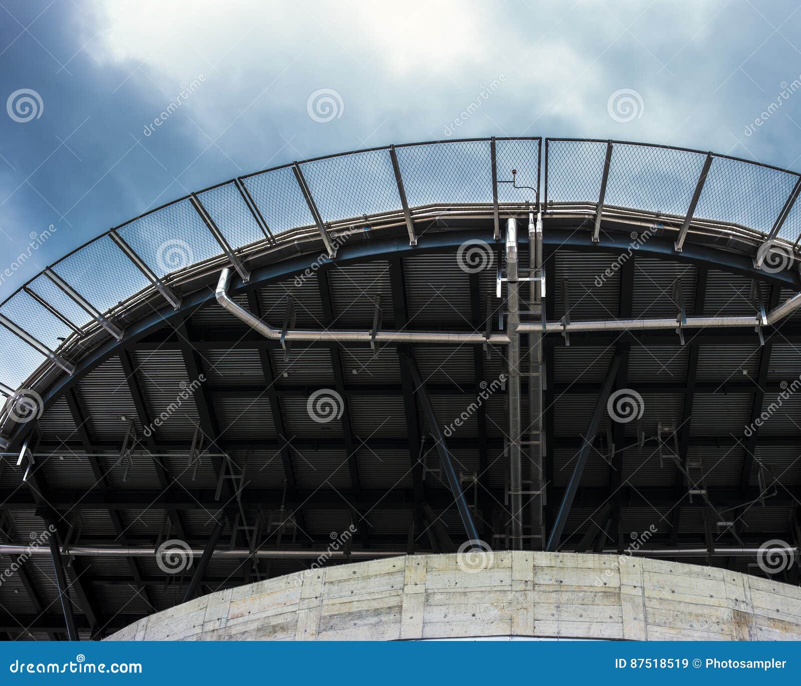 Helicopter Landing Pad Metal Construction Stock Image Image of