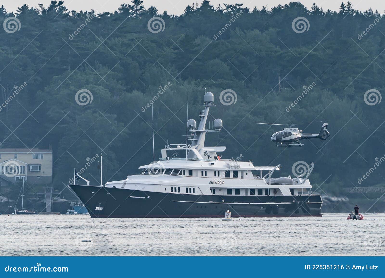 yacht with helicopter portland maine