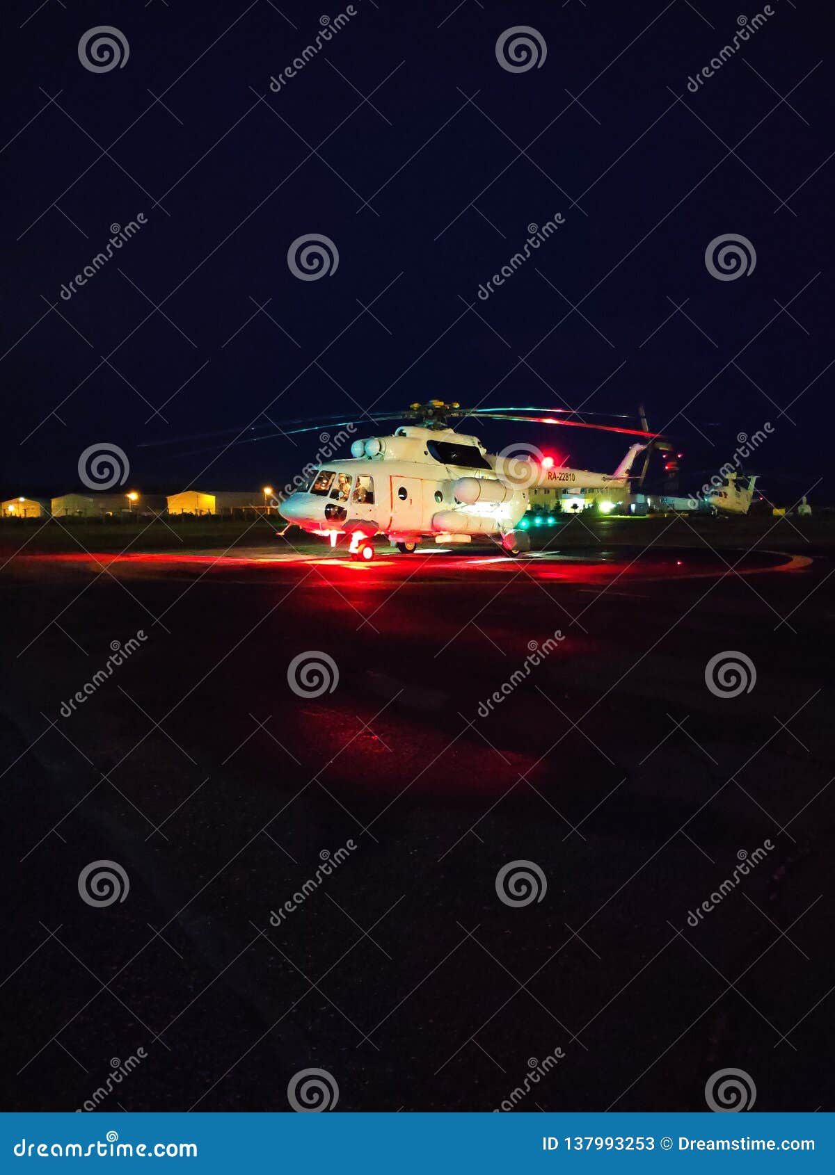 Helicopter Night and Lights Editorial Stock Photo Image of night