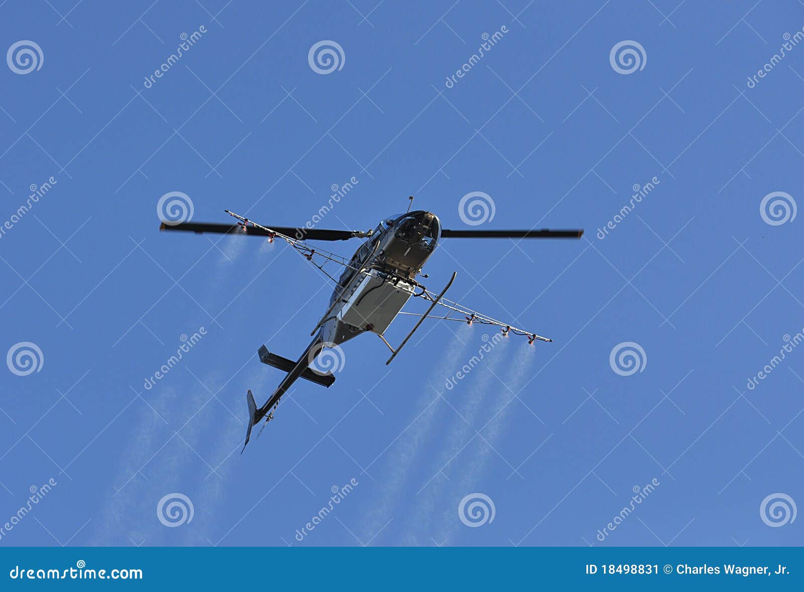 Helicopter Spraying Pesticide Stock Image Image of spraying, fumigate