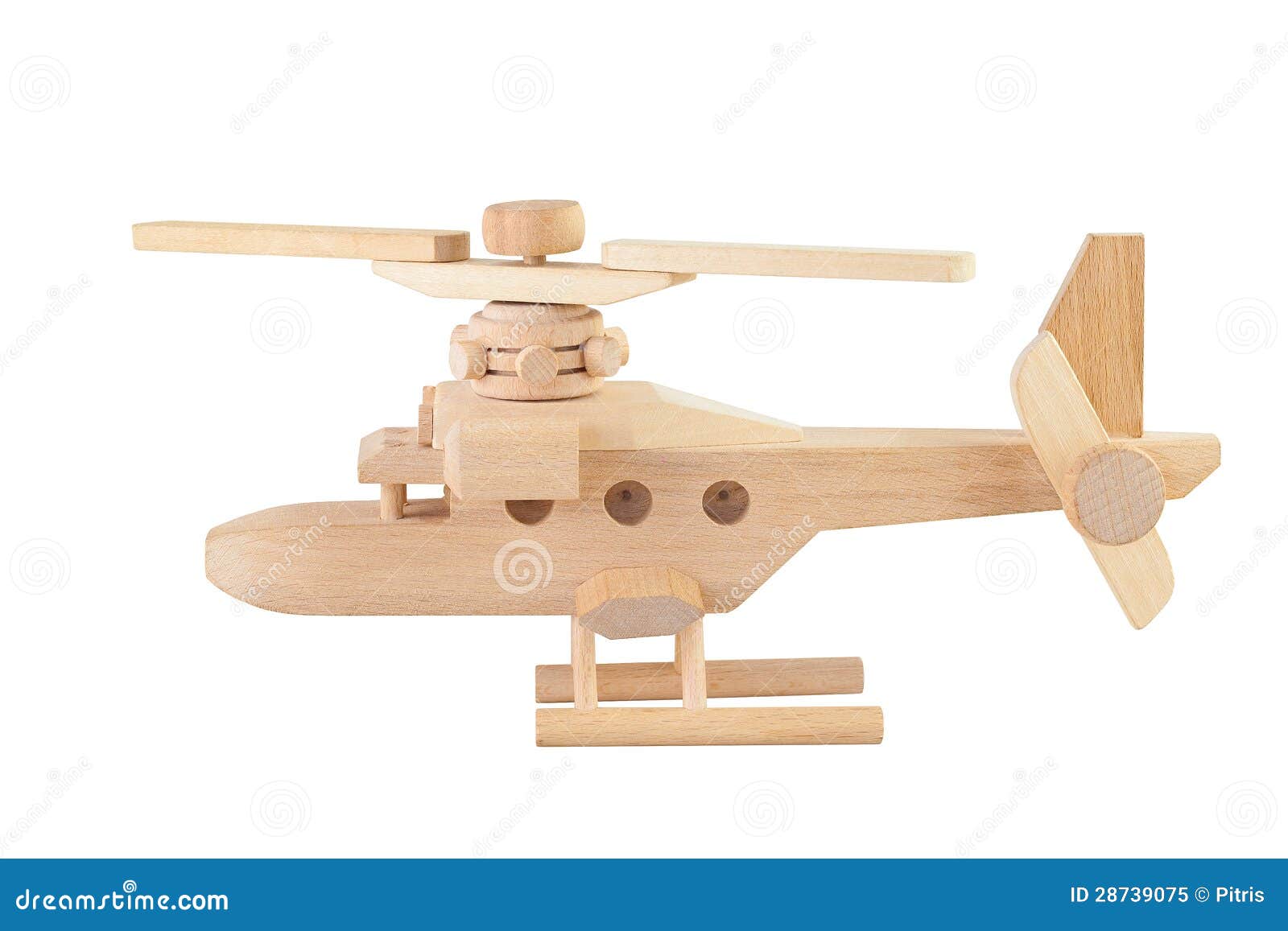 Helicopter Wood Toy Isolated Stock Image Image of isolated, propeller