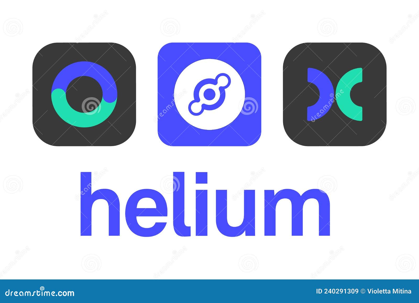 Helium. Crypto Currency Logo on a White Background Stock Vector -  Illustration of background, chain: 240291309