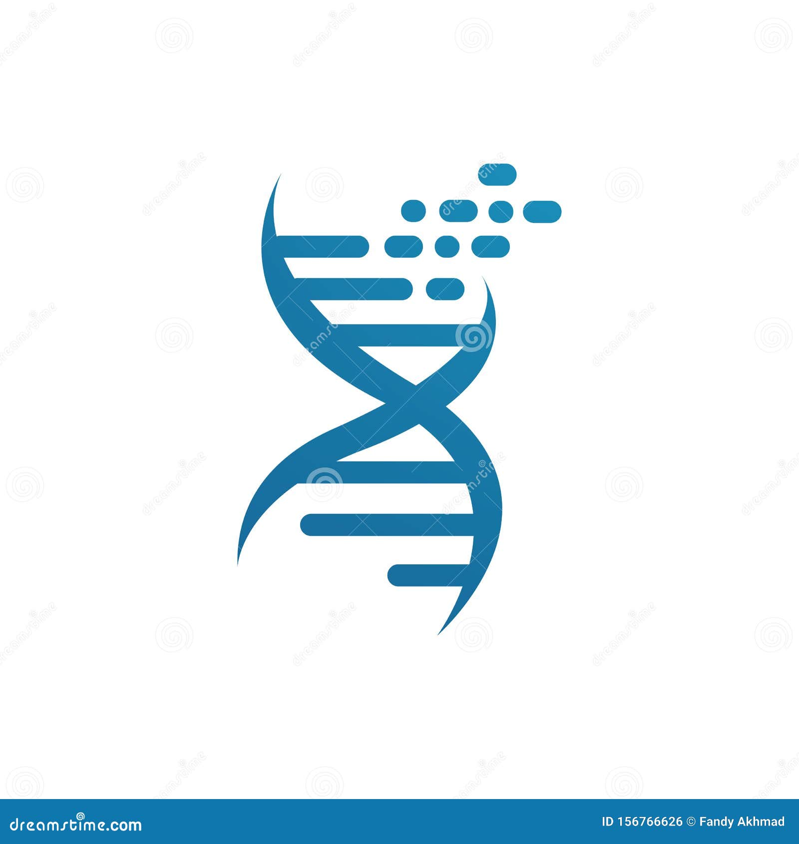 Helix DNA Strand Logo Design Vector Icon Isolated on White Background