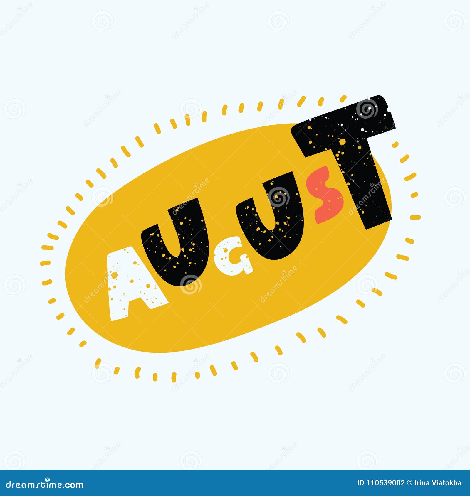 Hello August. Vector Lettering. Vector Illustration Stock Vector ...