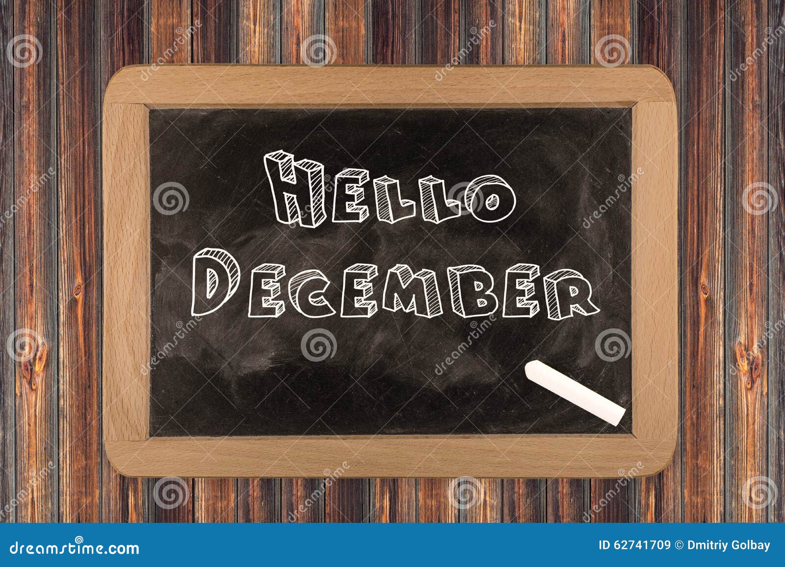 Hello December Chalkboard Stock Image Image of hello, advice 62741709