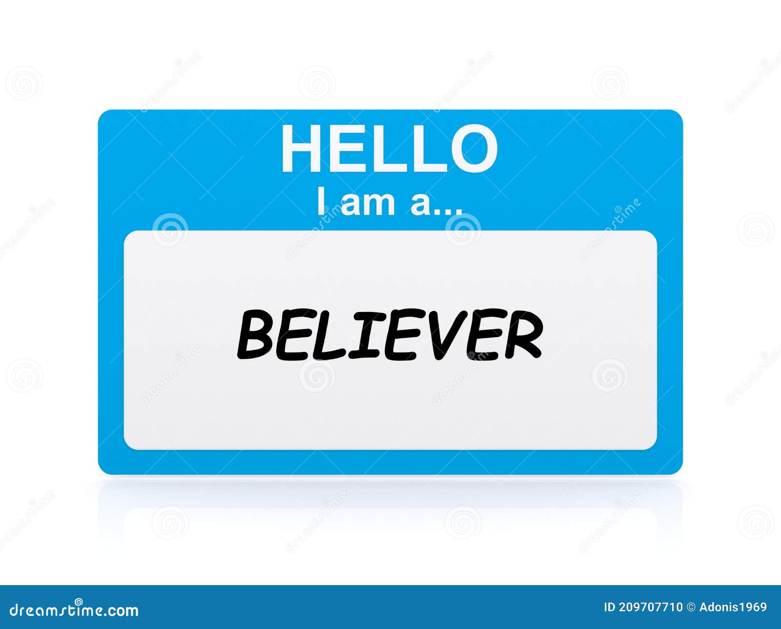 hello i am a believer name tag