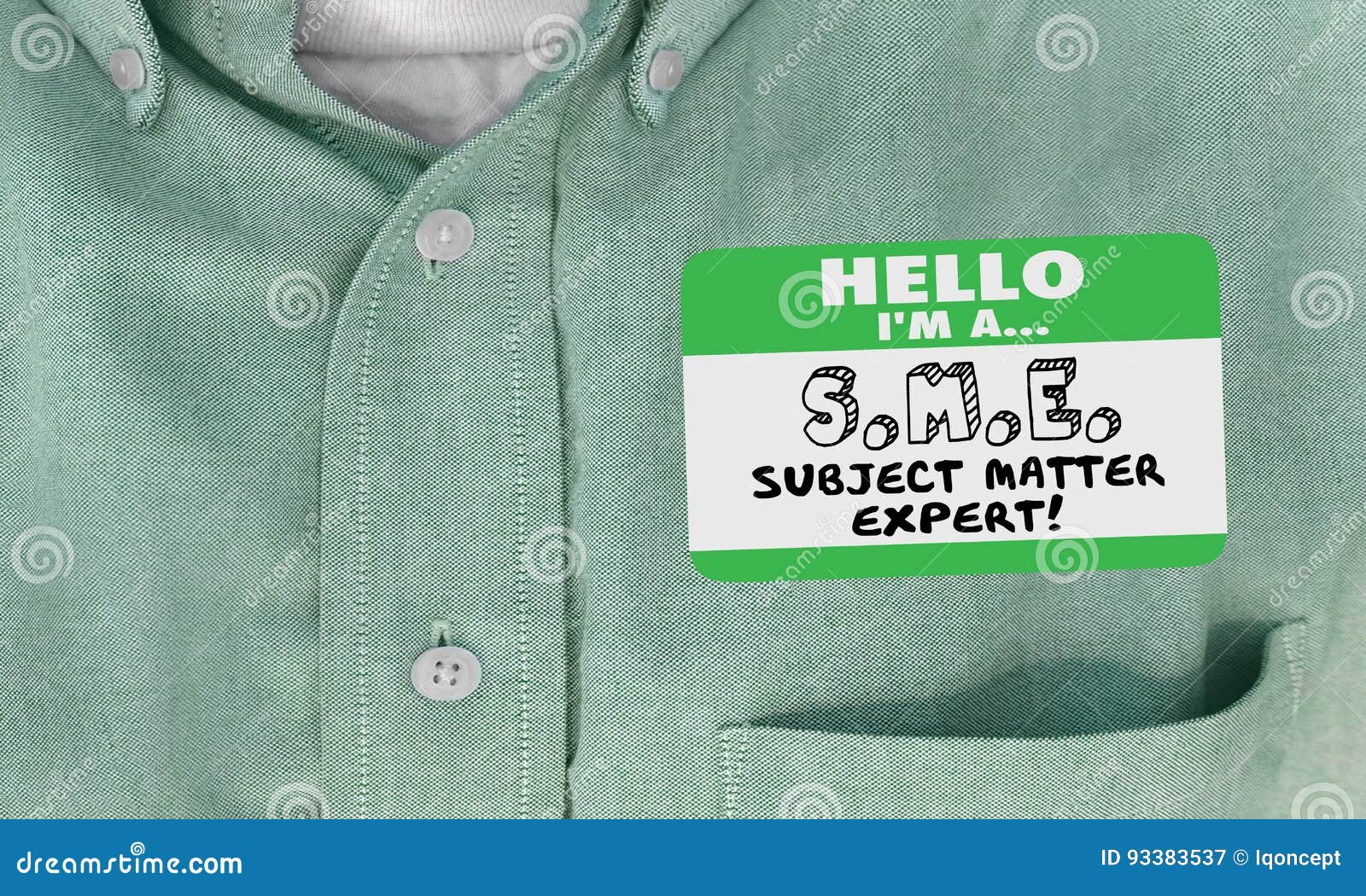 hello i am sme subject matter expert name tag shirt