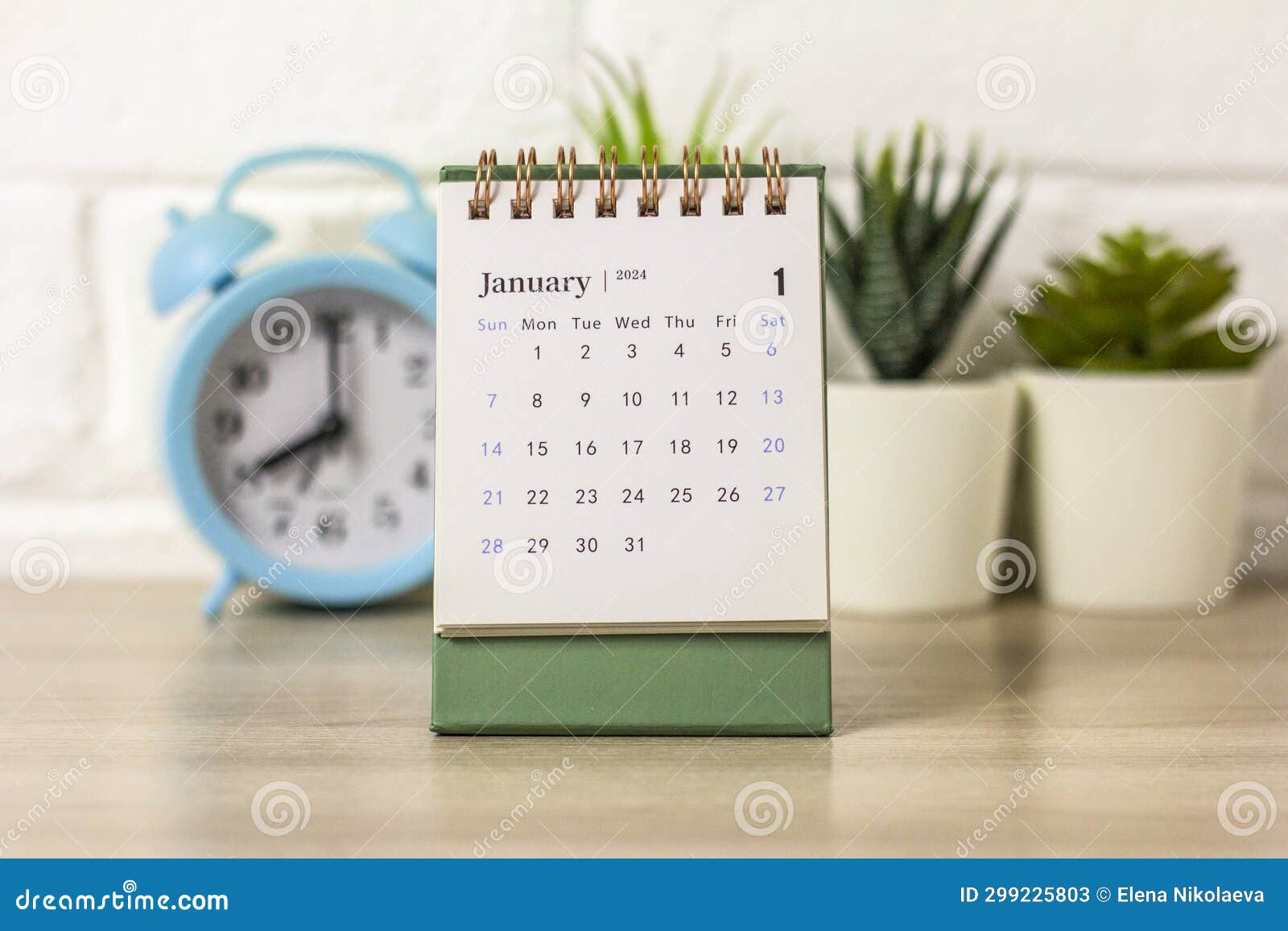 Hello January Calendar January 2024 On Stock Photo 2362344897