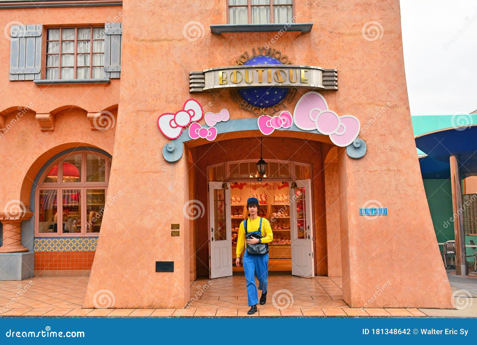 Hello Kitty Boutique Store Facade at Universal Studios Japan in Osaka