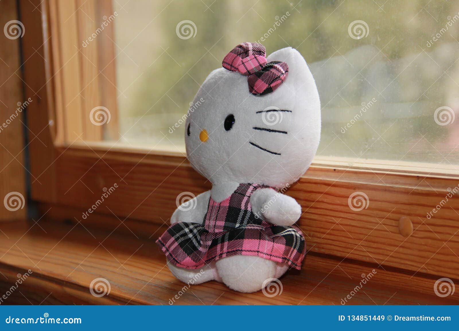Hello Kitty Cute Toy on the Background of the Window Editorial ...
