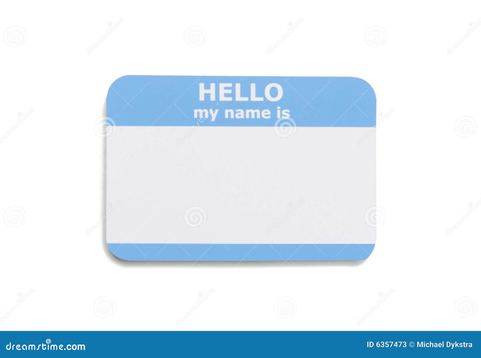 hello name tag