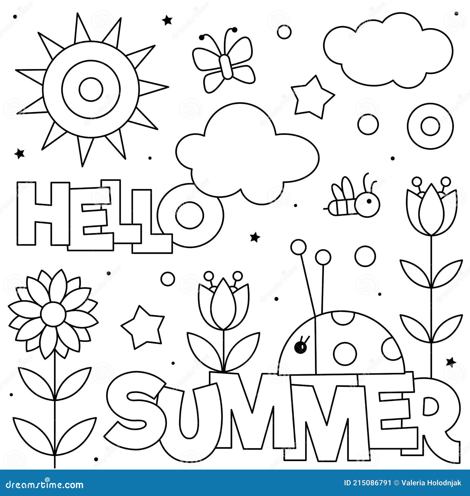 hello summer coloring page stock illustrations 77 hello summer coloring page stock illustrations vectors clipart dreamstime