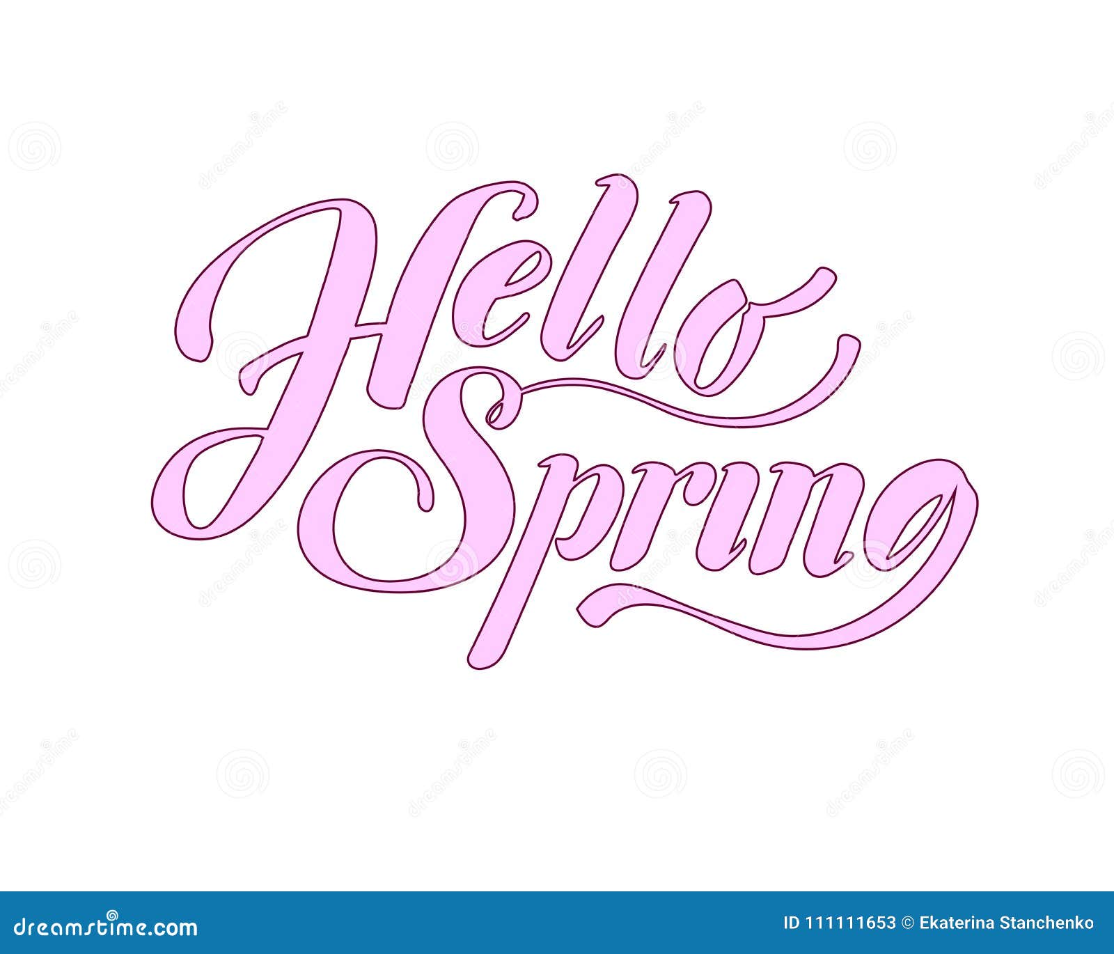 Hello Spring - Hand Lettering Inscription To Winter Holiday Design ...