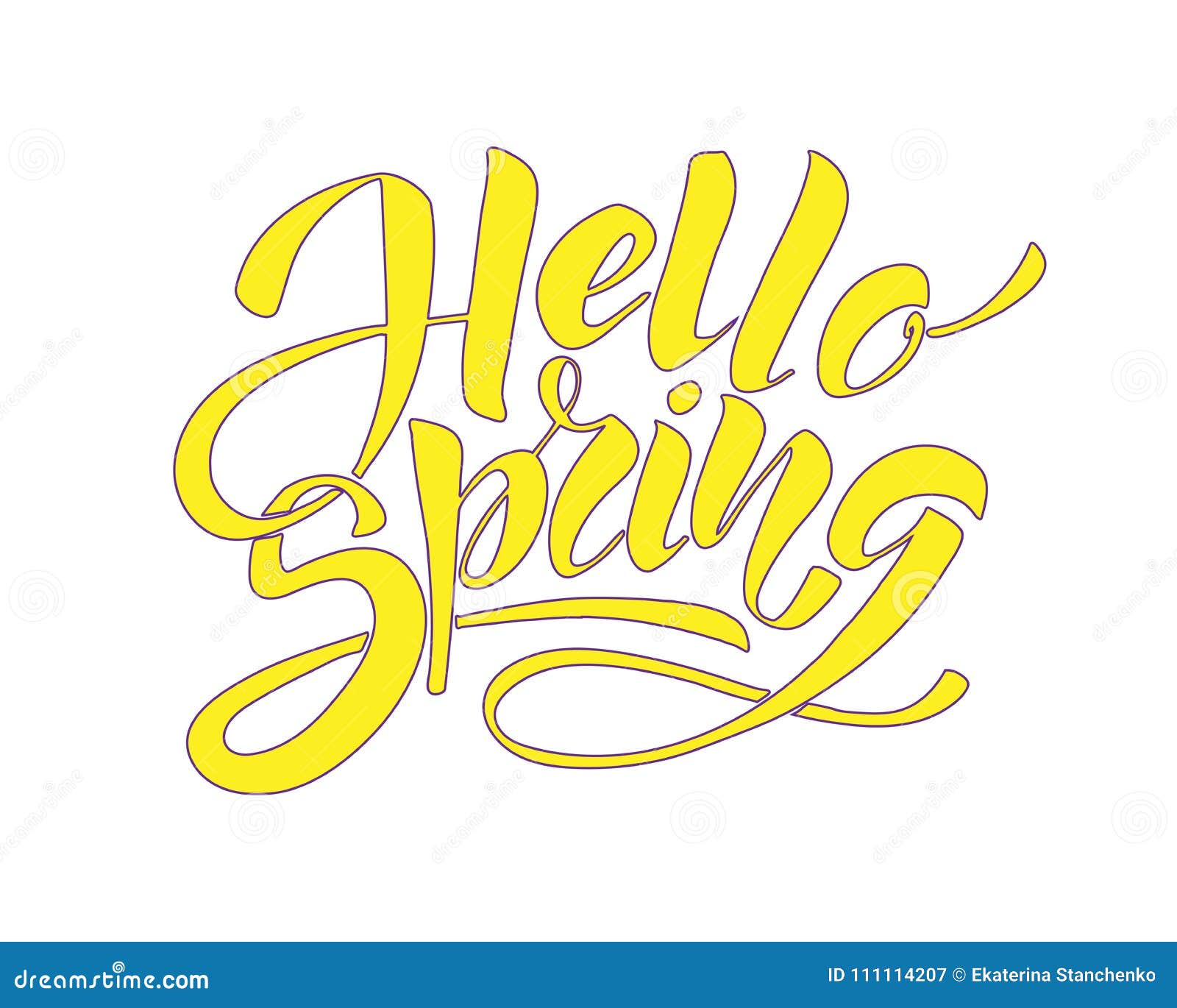 Hello Spring - Hand Lettering Inscription To Winter Holiday Design ...