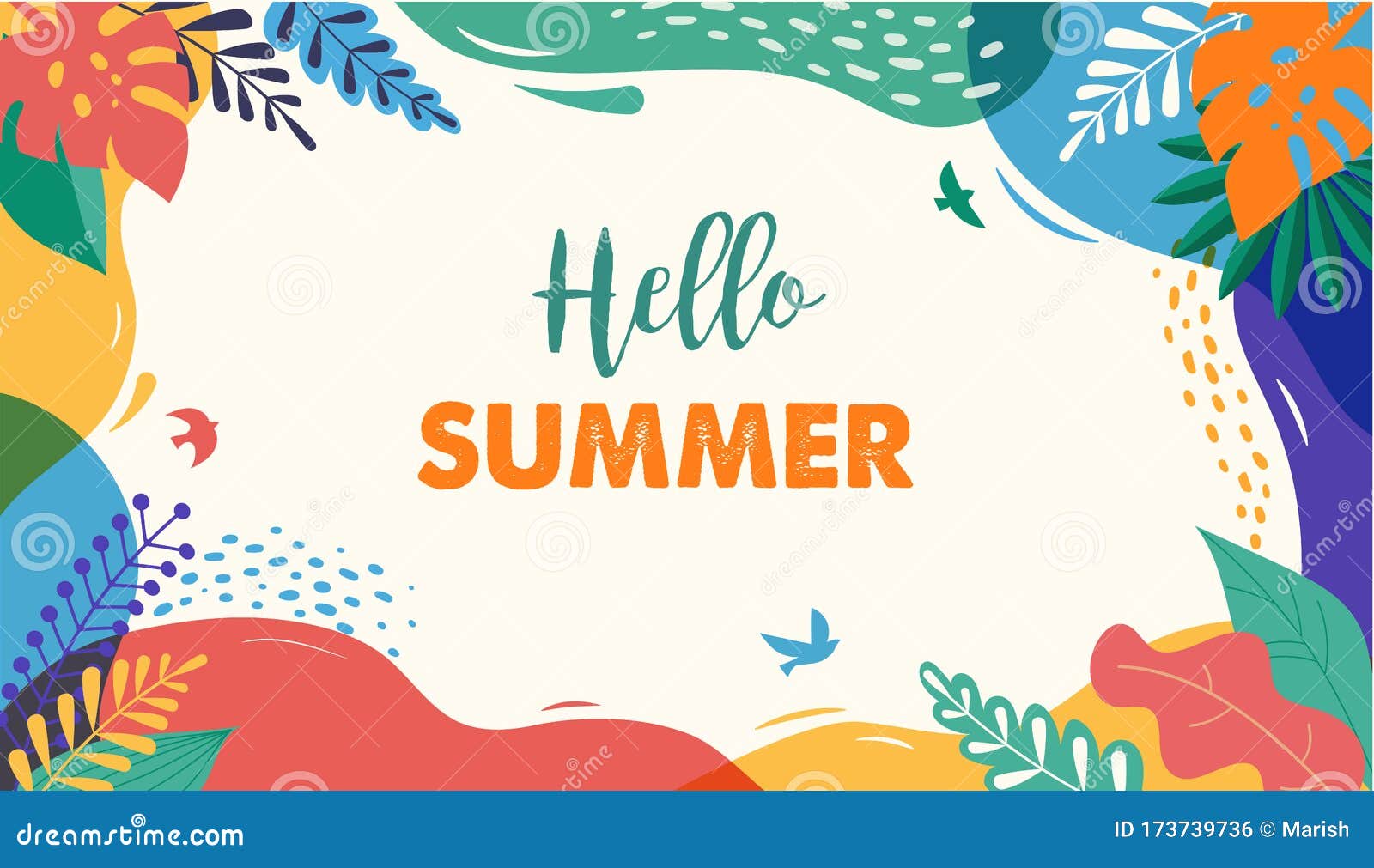 Hello Summer, Festival and Fair Banner Design with Vintage Colors Intended For Summer Fair Flyer Template