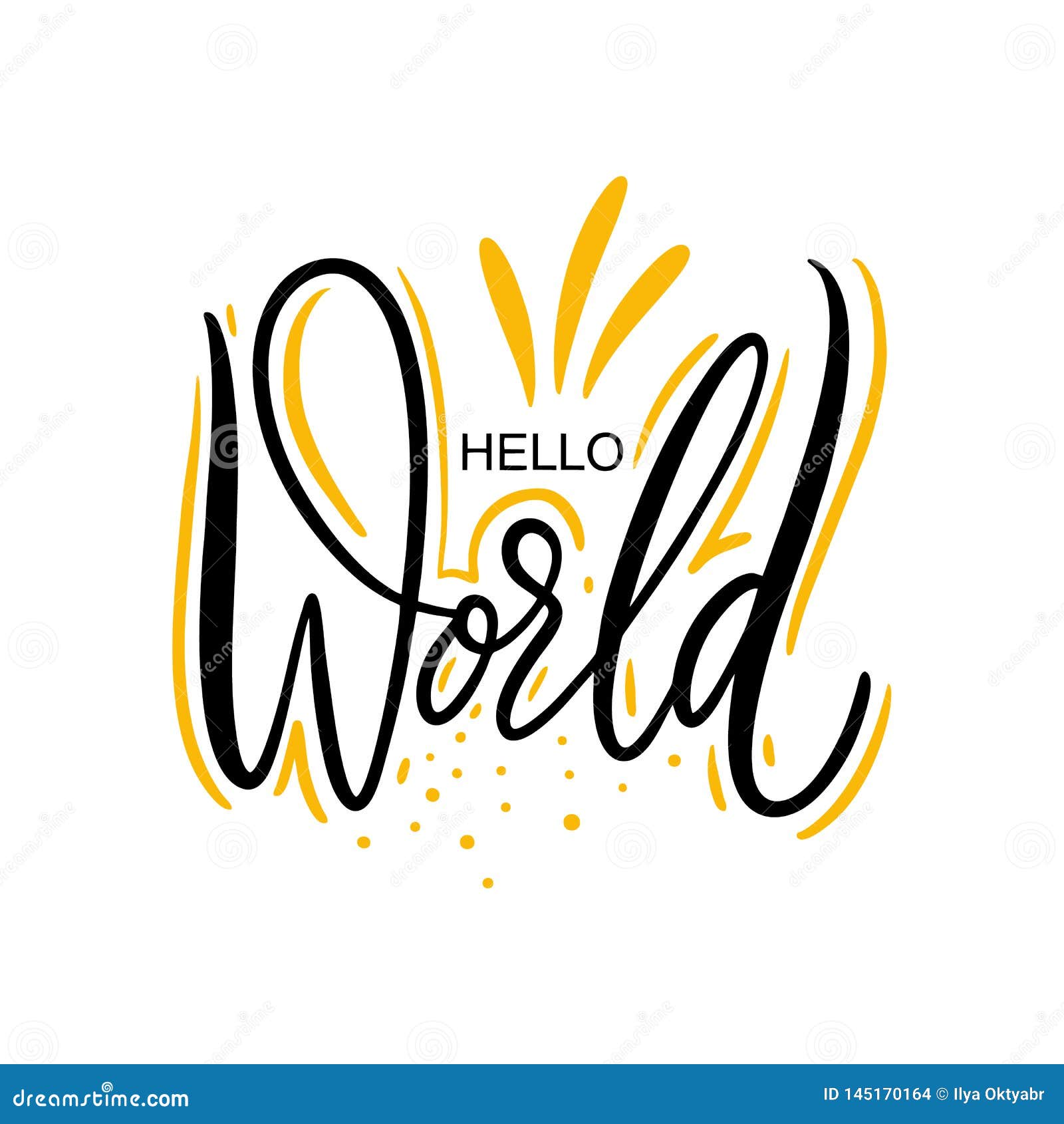 hello baby quote lettering typography' Sticker