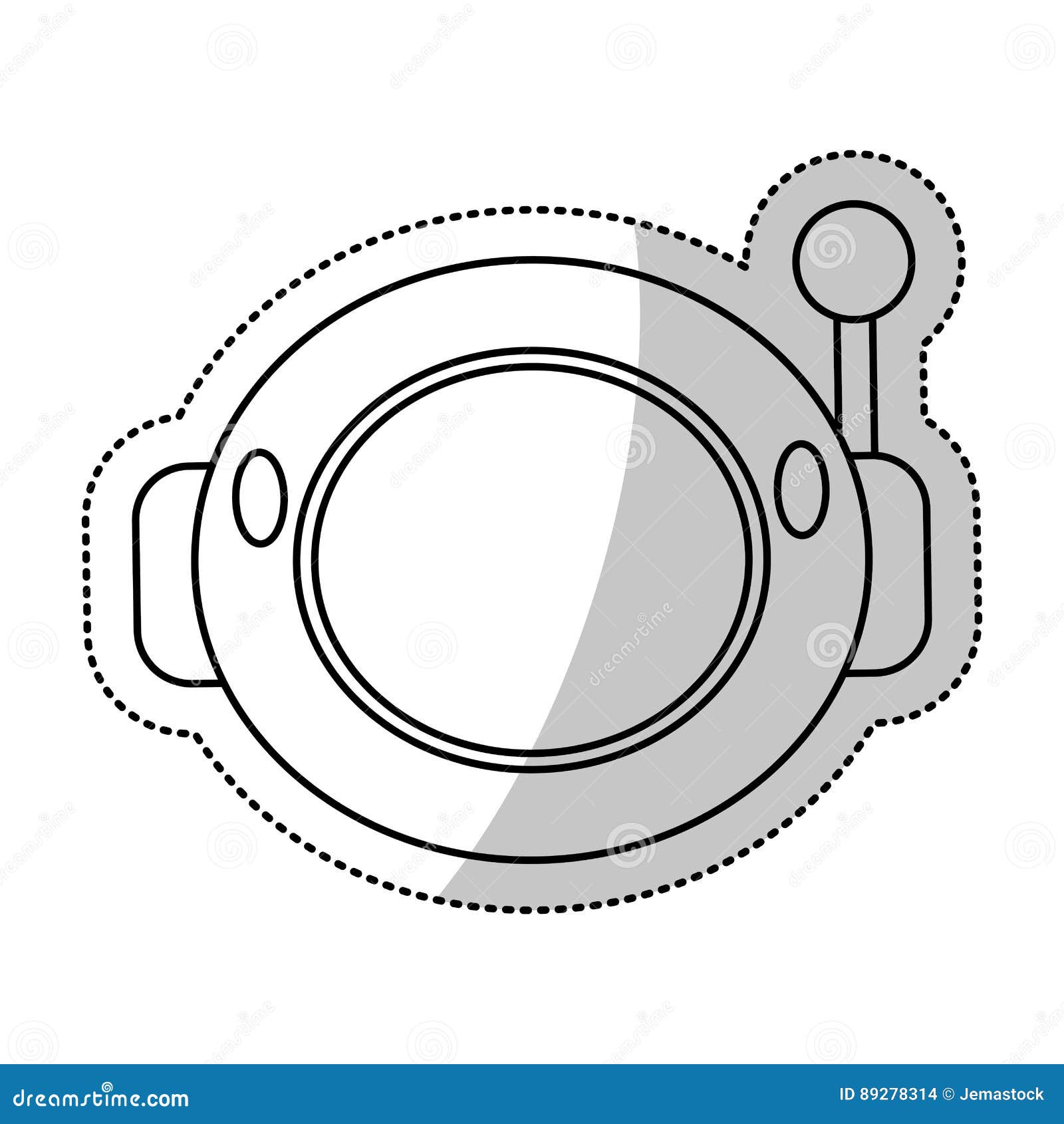 Helmet Astronaut Space Outline Stock Illustration - Illustration of