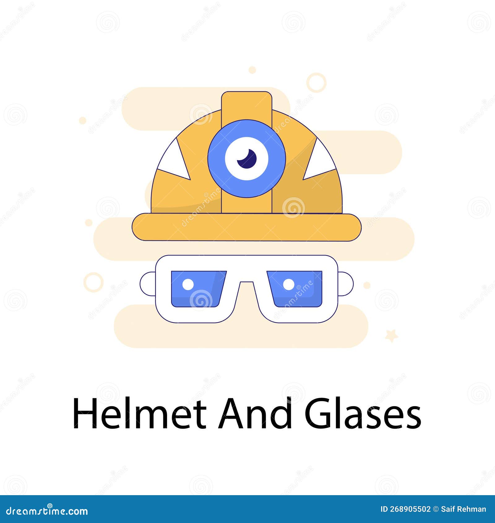 helmet and glasses  fill outline with background icon style . eps 10 file
