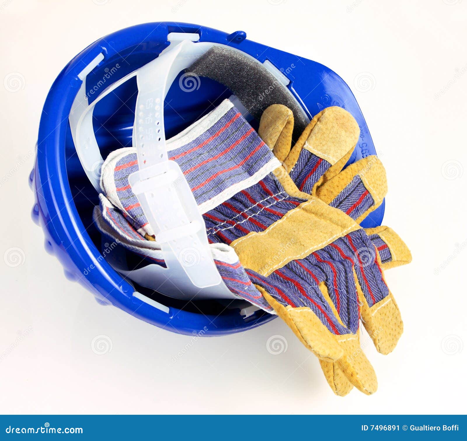 Helmet and Gloves Background Stock Image Image of life, hardhat 7496891