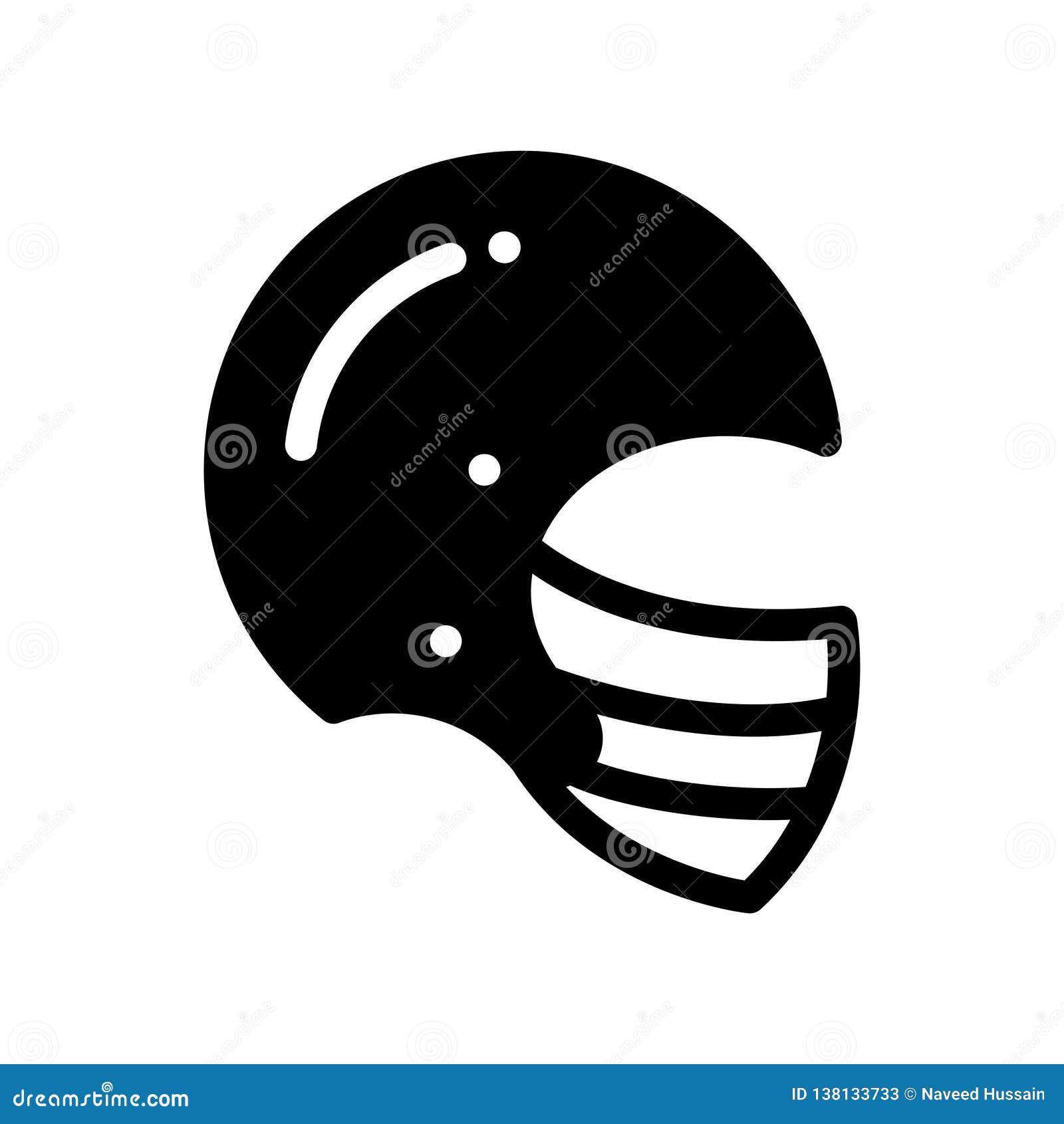 helmet glyph  icon