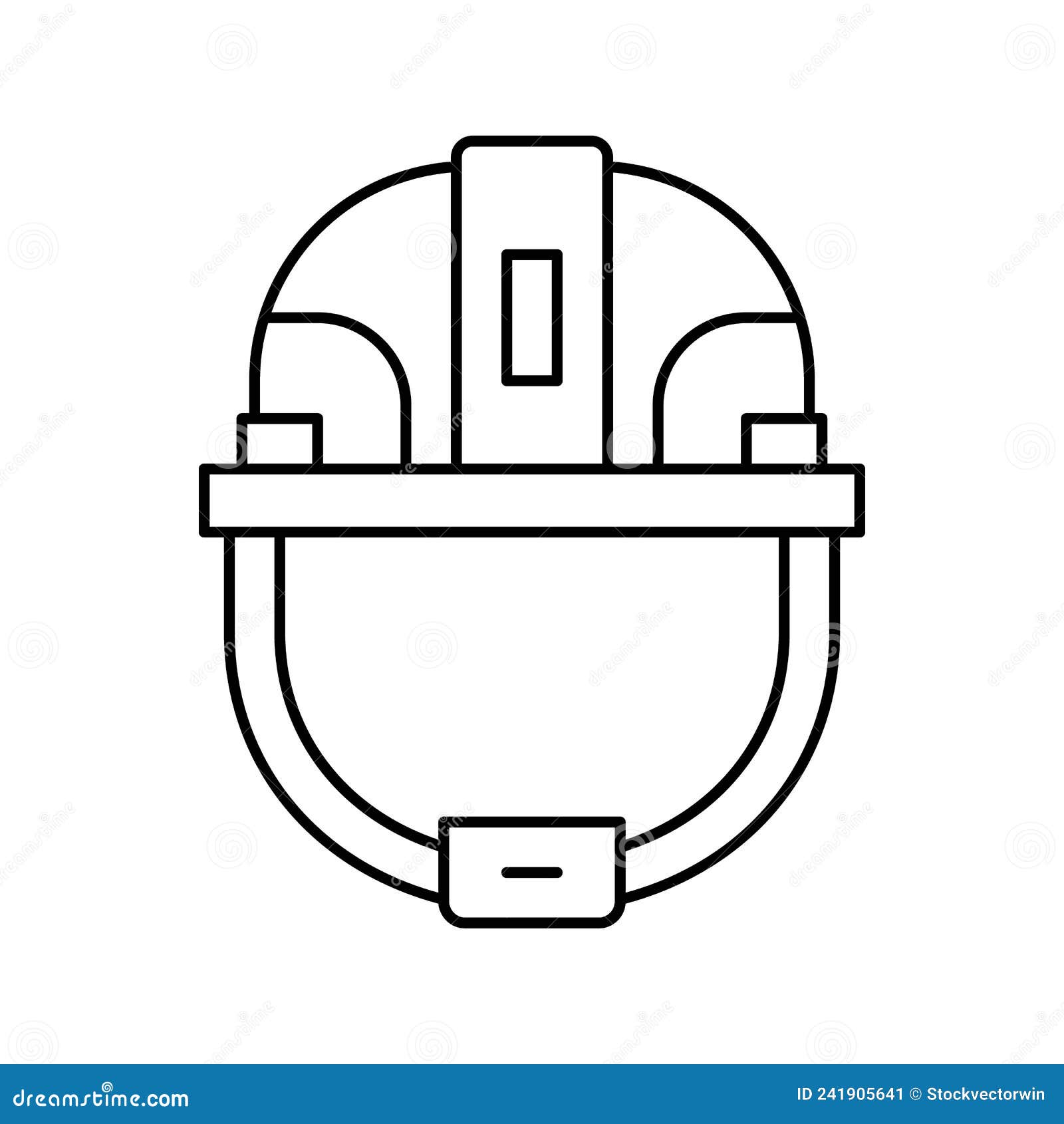 helmet head protect line icon  