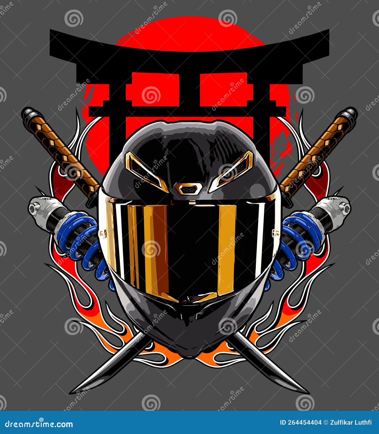 Helmet for graphic design stock vector. Illustration of helmet 264454404