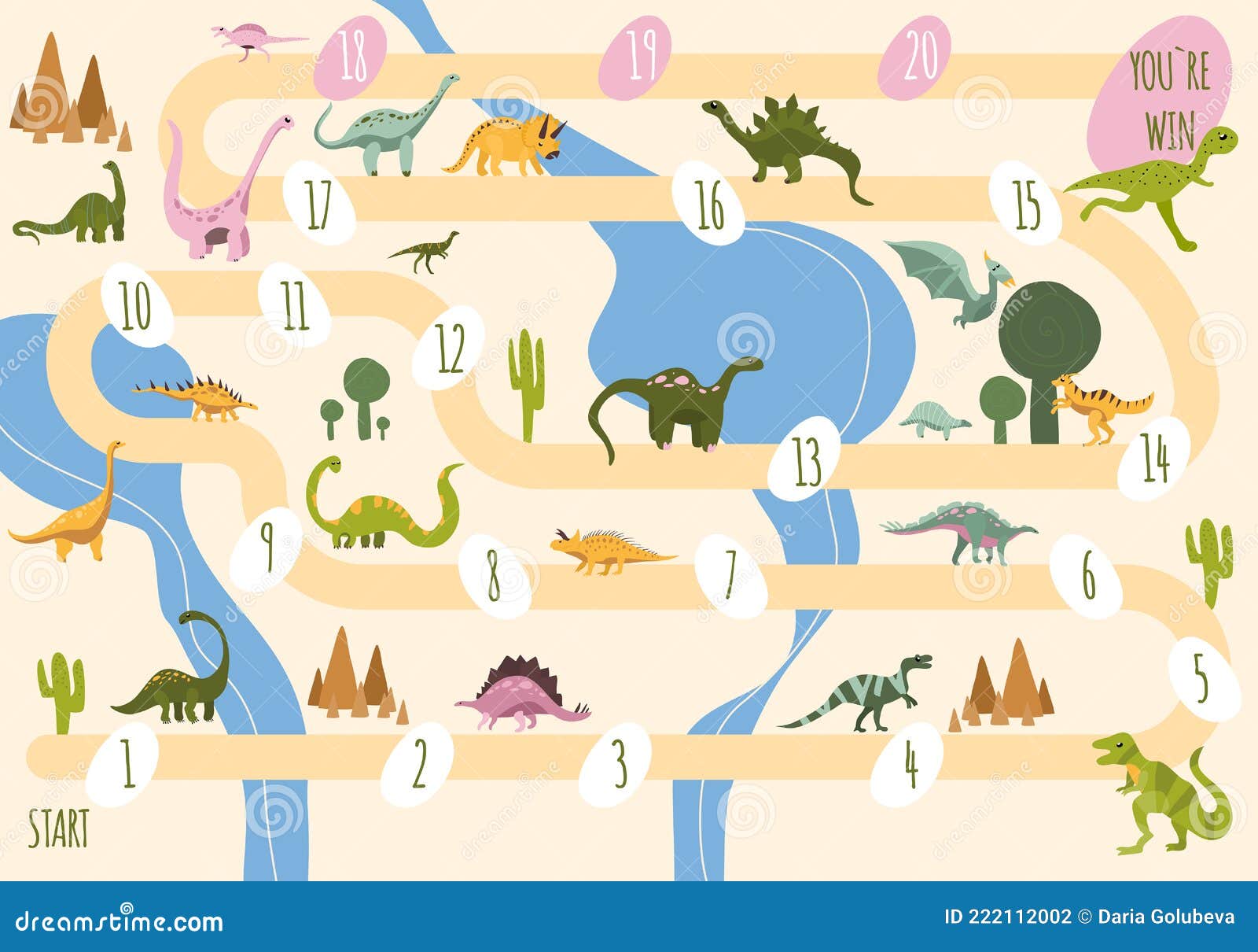 Dinosaur Game Board Map Stock Illustrations – 15 Dinosaur Game Board Map  Stock Illustrations, Vectors & Clipart - Dreamstime