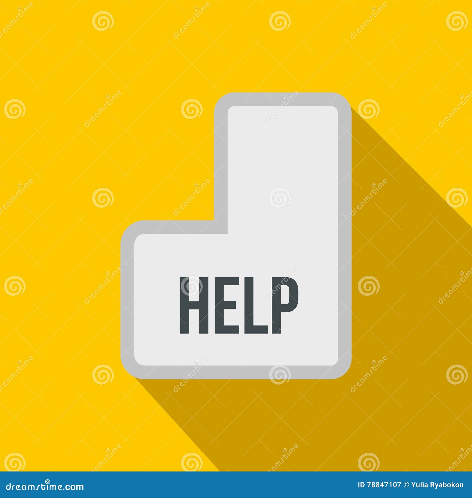Help key icon, flat style stock vector. Illustration of ideas 78847107