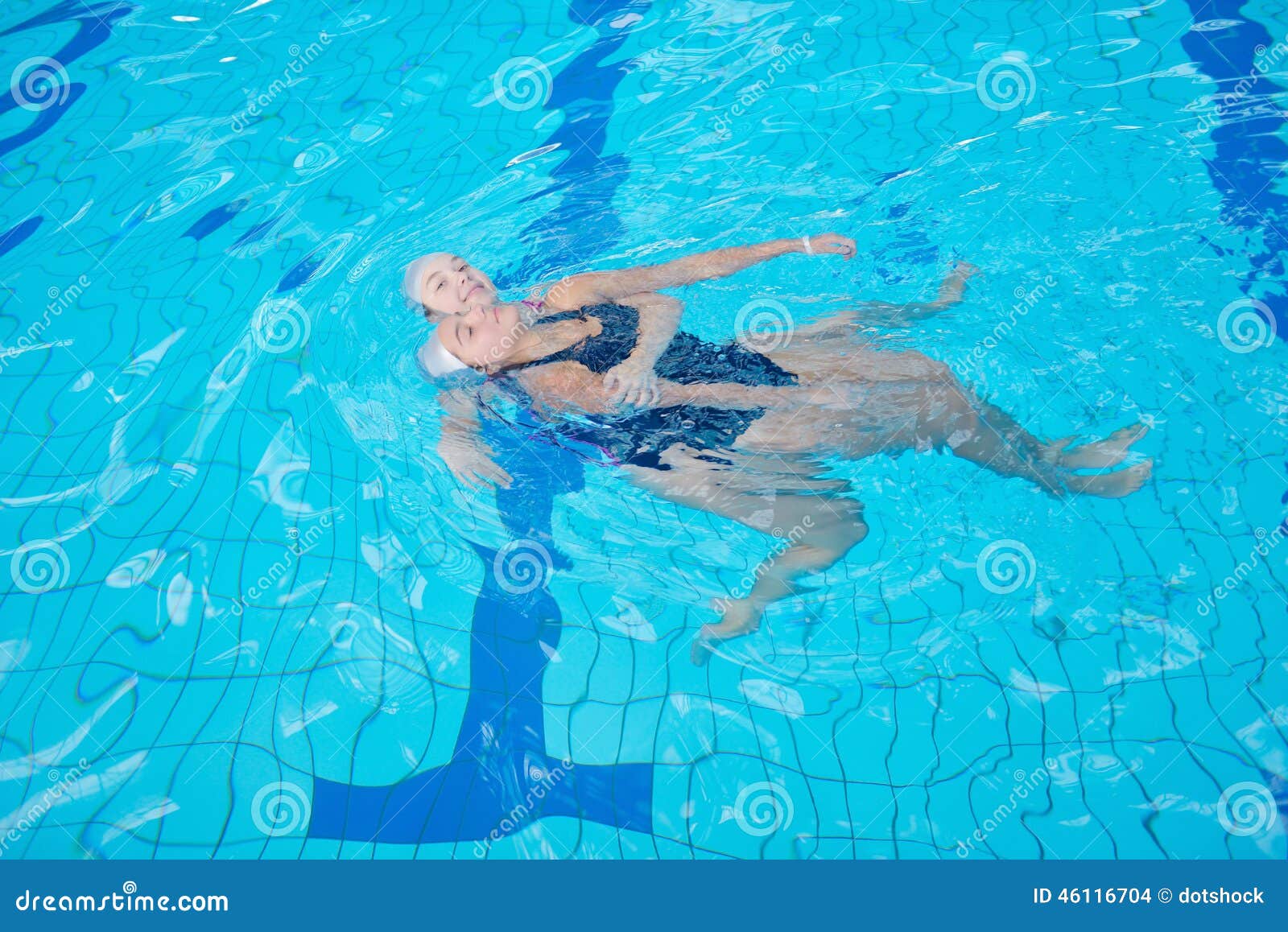 Help and Rescue on Swimming Pool Stock Photo Image of childhood