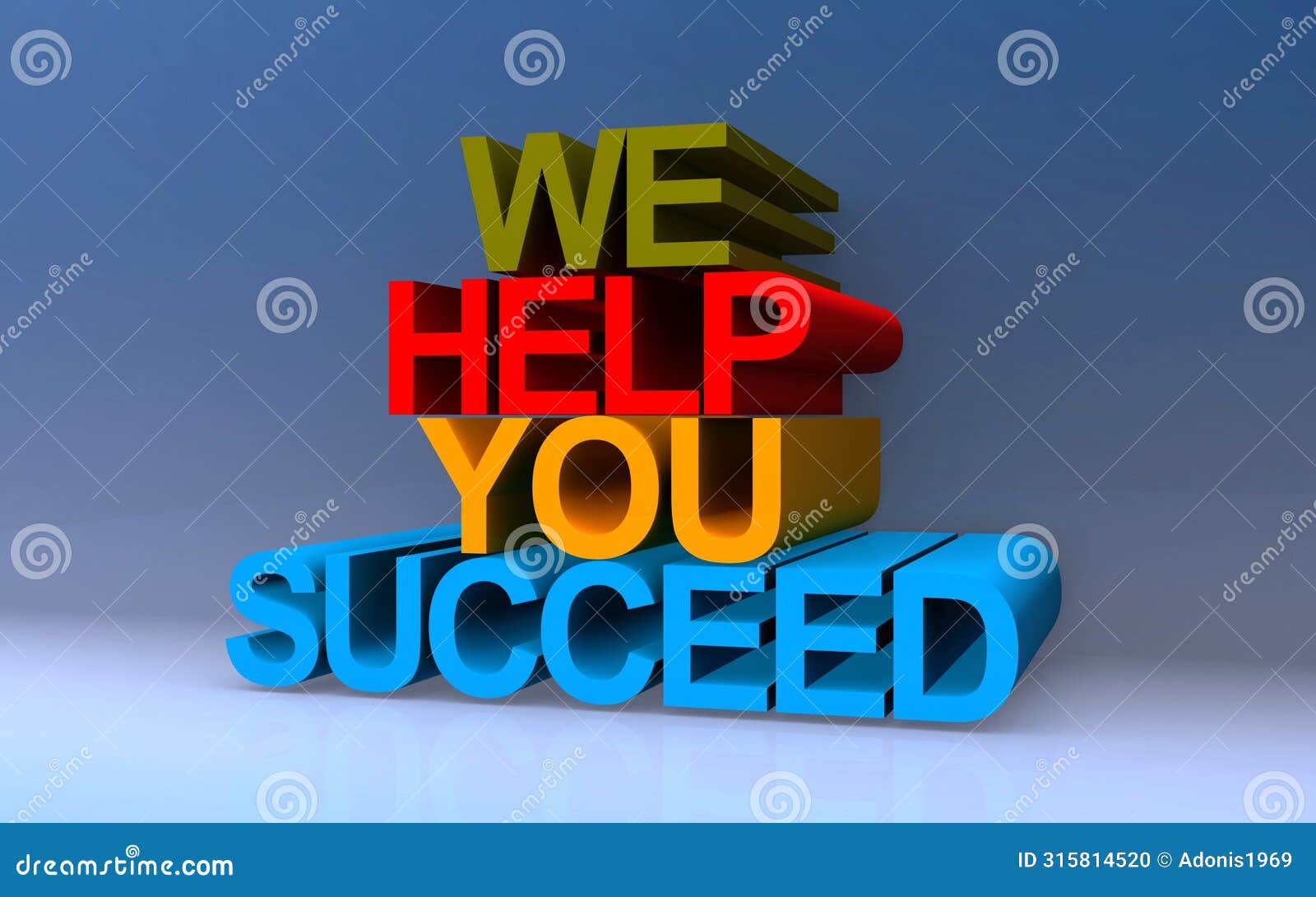 we help you succeed on blue