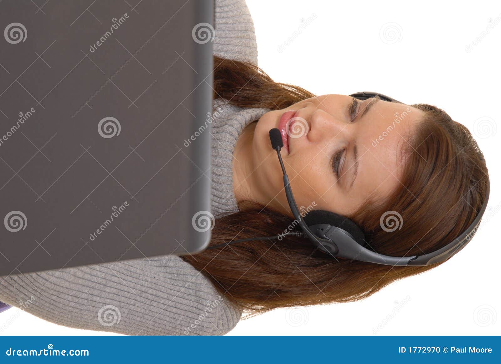 Helpdesk Girl 412 stock photo. Image of type, center, beautiful 1772970