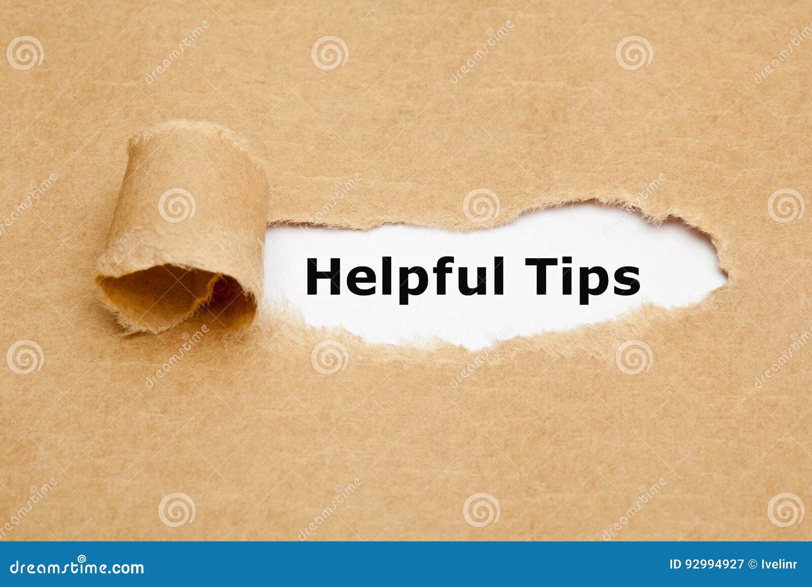 helpful tips torn paper