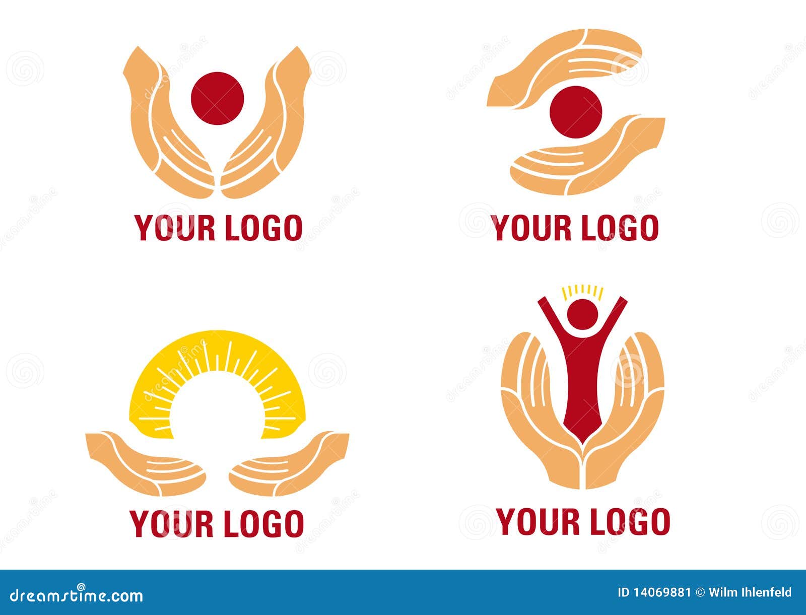 Helping hands Logo stock vector. Illustration of cover 14069881