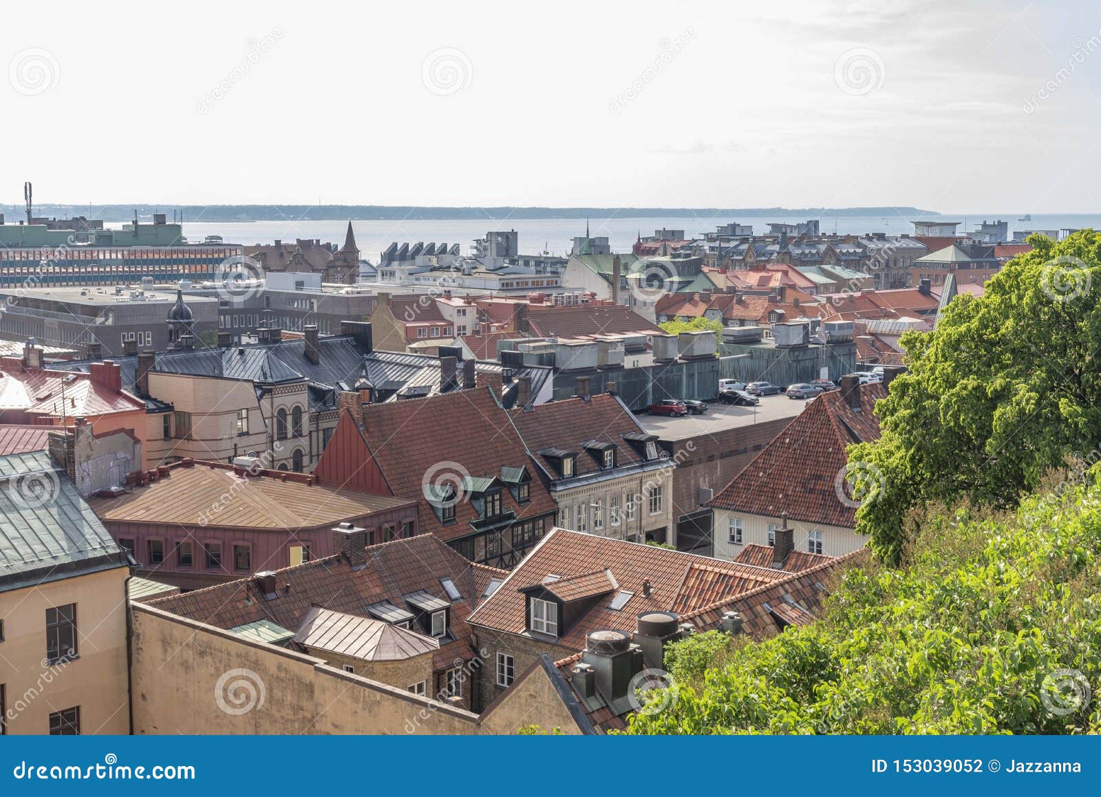 helsingborg in sweden seen from above