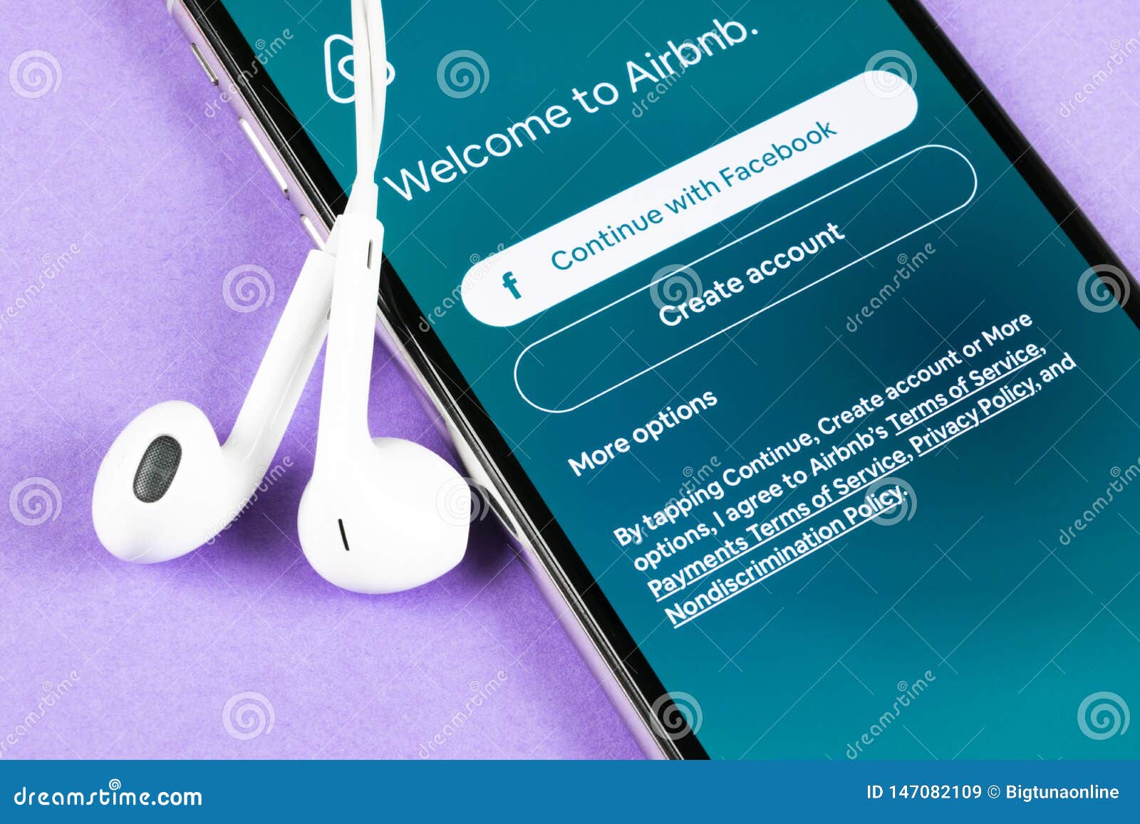 Airbnb Application Icon On Apple IPhone X Screen Close up Airbnb Application Icon On Apple IPhone X Screen Close up