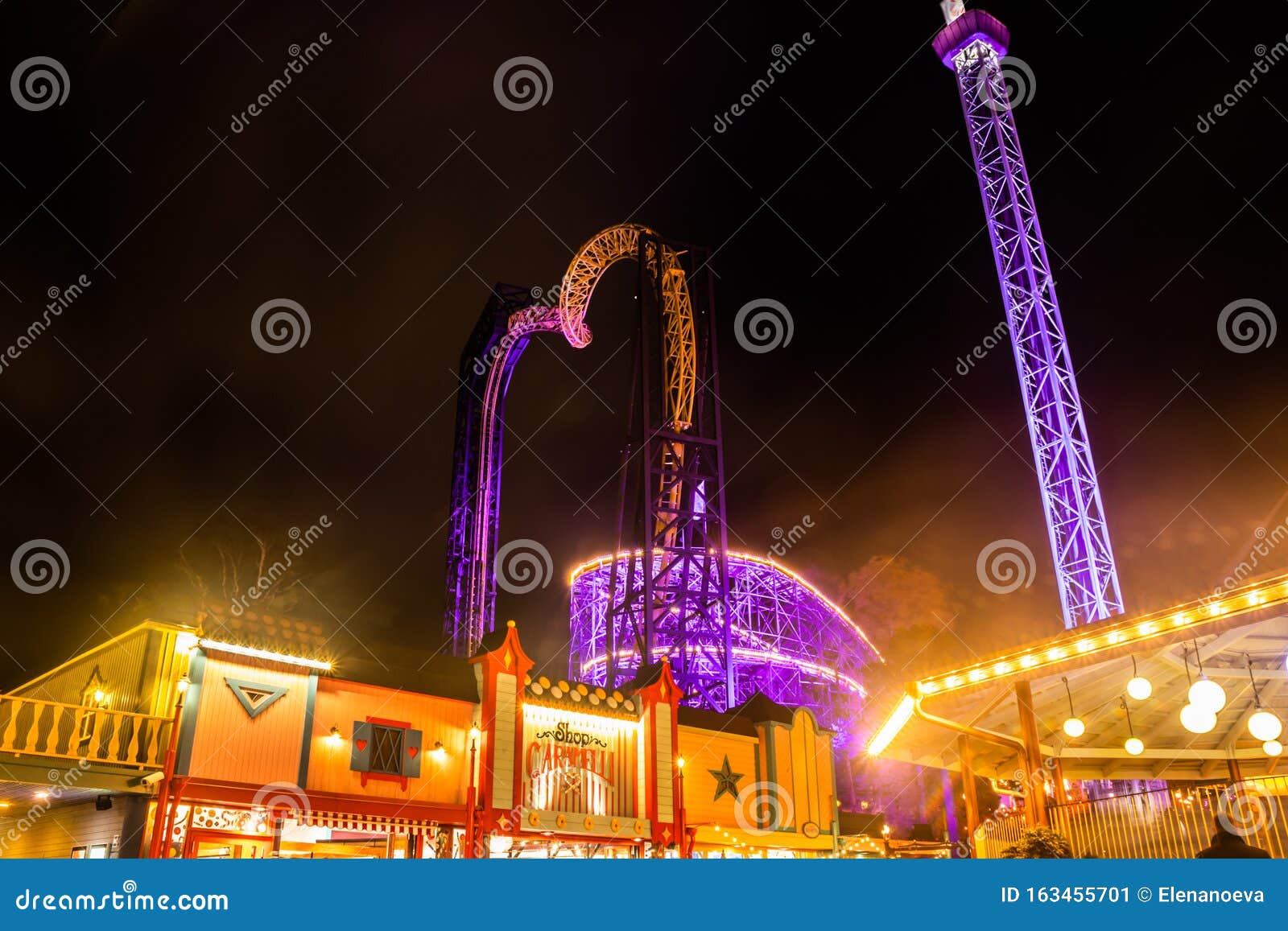 Big Tower - Beto Carrero World - Santa Catarina . Brazil Stock Image -  Image of lighting, beto: 278337097