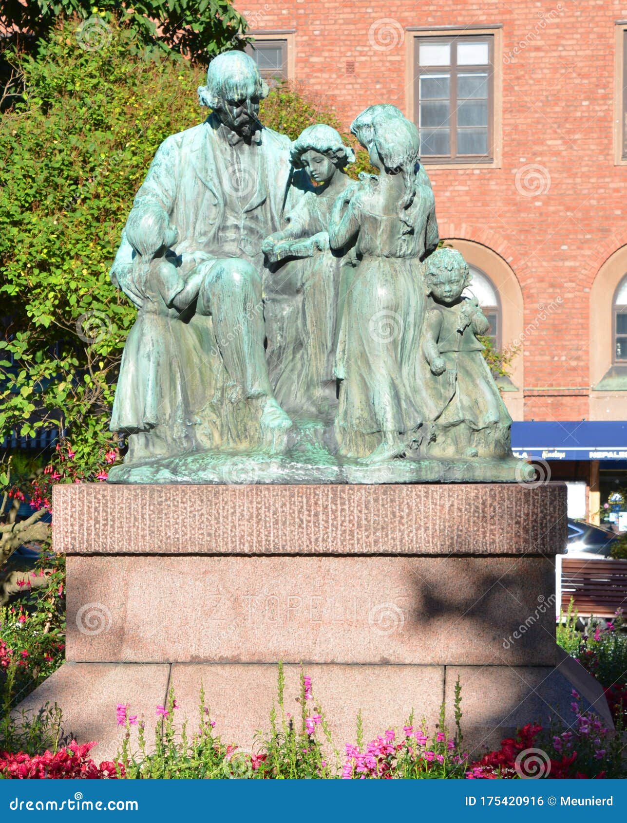 Statue of Zachris Topelius Was a Swedish Finnish Author, Editorial 