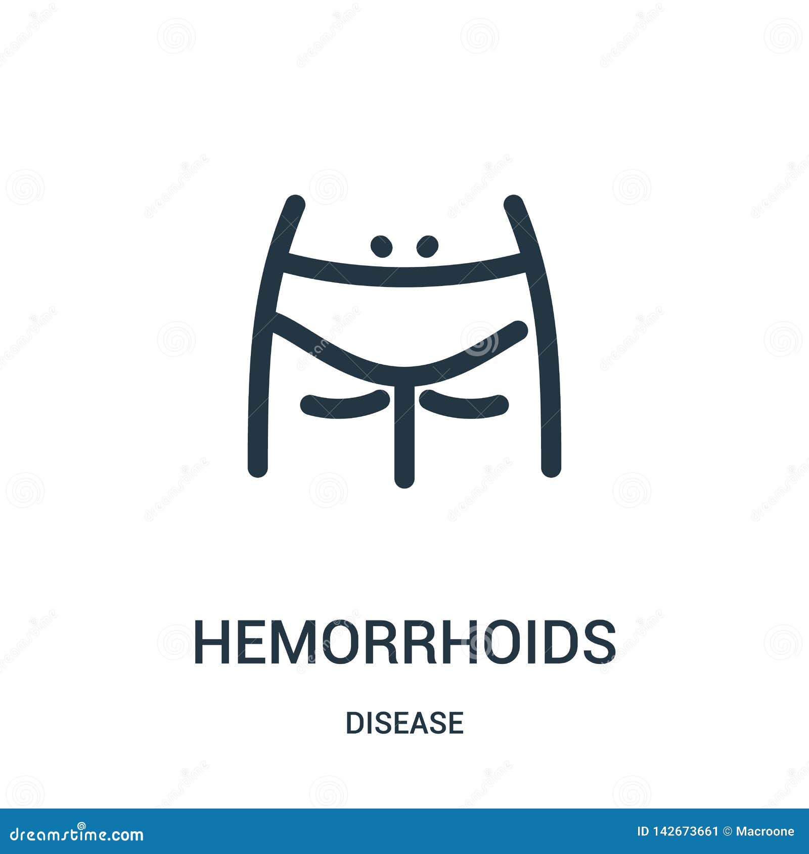 Hemorrhoids Line And Glyph Icon Anus Pain And Constipation Hemorrhoid Vector Icon Vector