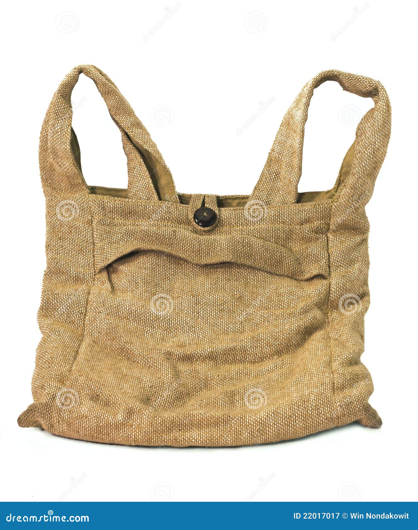 Hemp bag stock image. Image of white, strap, brown, organic 22017017