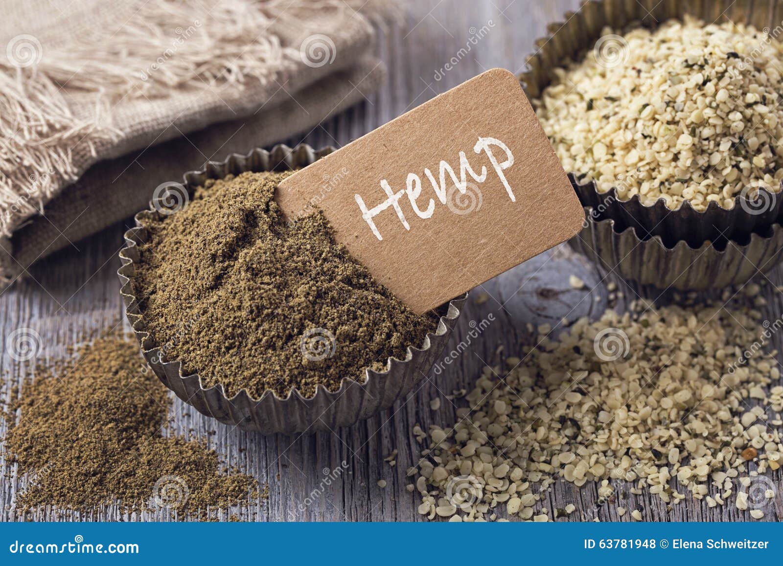 Hemp flour and seeds stock photo. Image of healthy, glutenfree 63781948