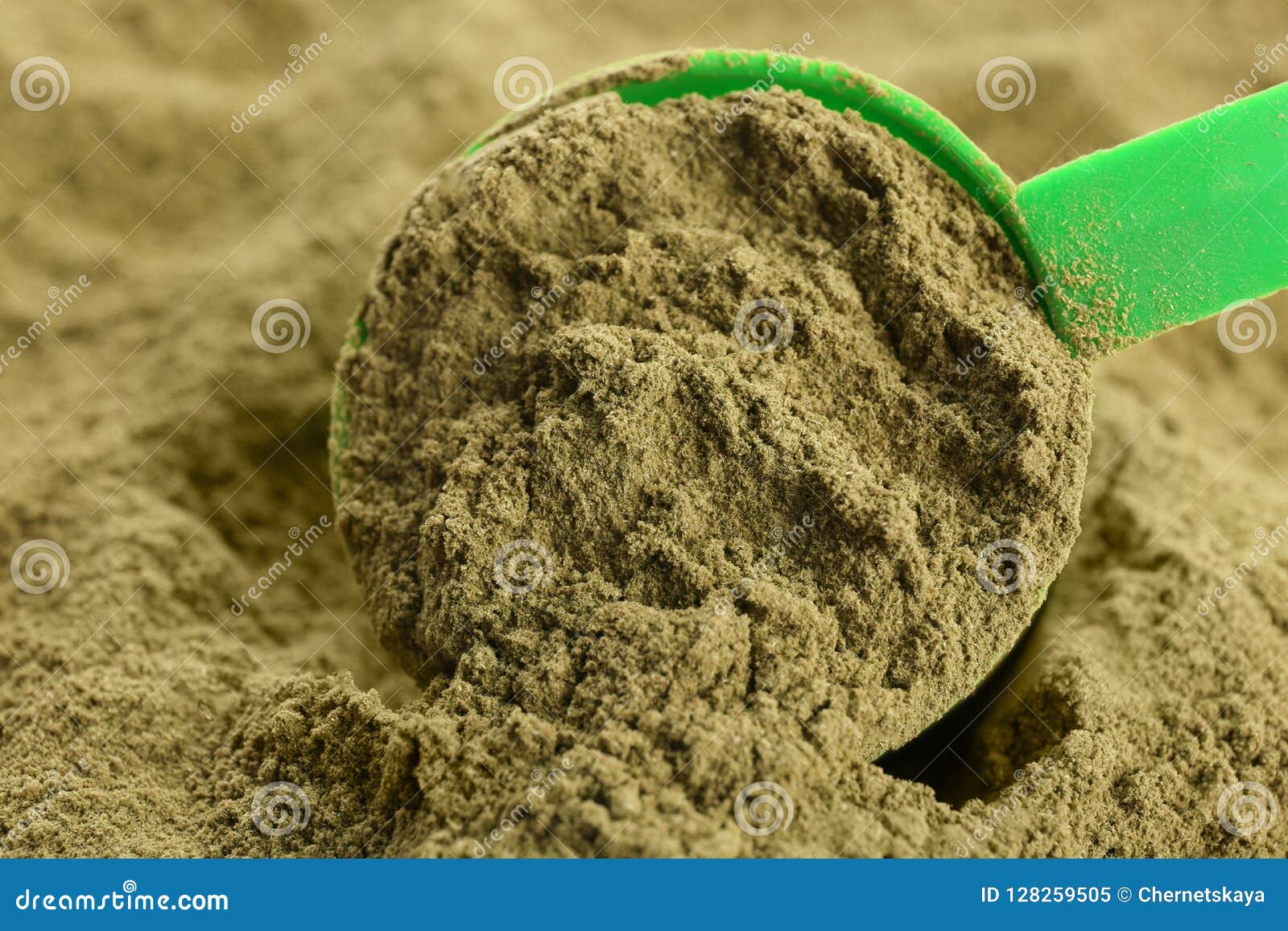 Hemp Protein Powder and Measuring Scoop Stock Image Image of amino