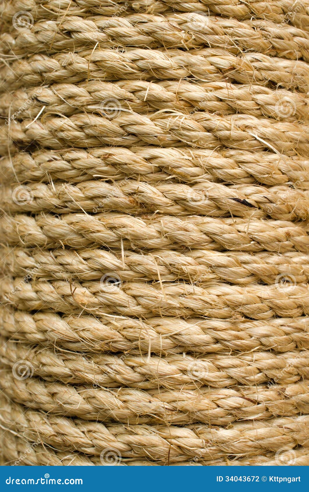 Pulley With Hemp Ropes, As Construction Of A Triple Pulley For The