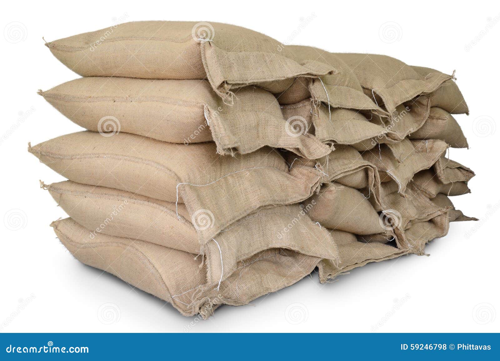 Hemp sacks containing rice stock photo. Image of grain 59246798